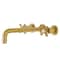 Kingston Brass Roman Tub Faucet, Brushed Brass, Wall Mount KS8027BEX - alternate 1